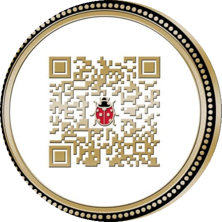 Reverse of the challenge coin showing the scannable QR code linking to First Responder Forward resources